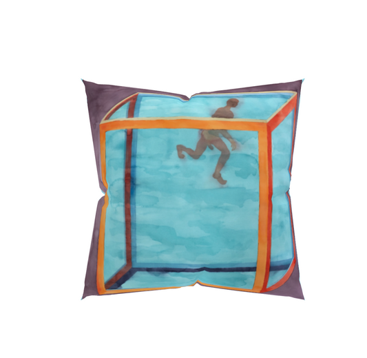 Floating, original watercolor Premium Pillow Case