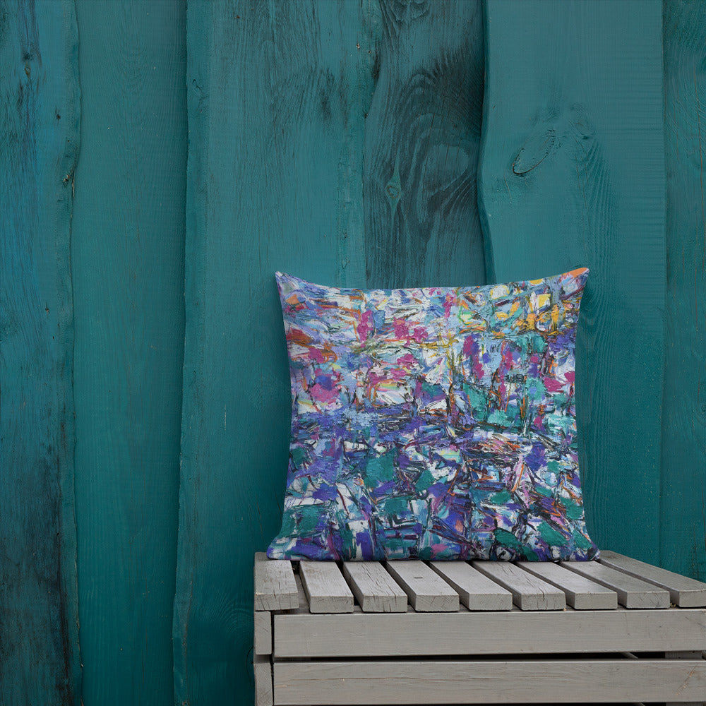 Premium Pillow: Abstraction in Purple