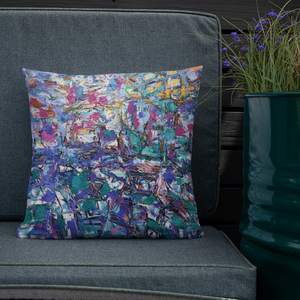 Premium Pillow: Abstraction in Purple