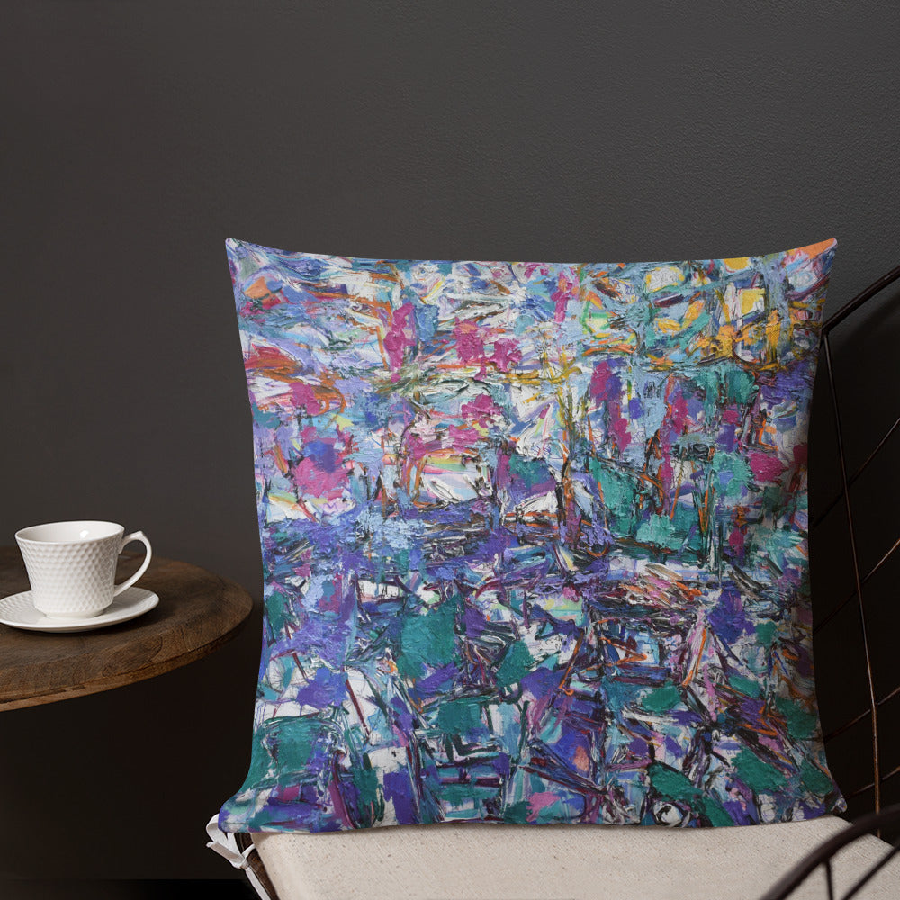 Premium Pillow: Abstraction in Purple