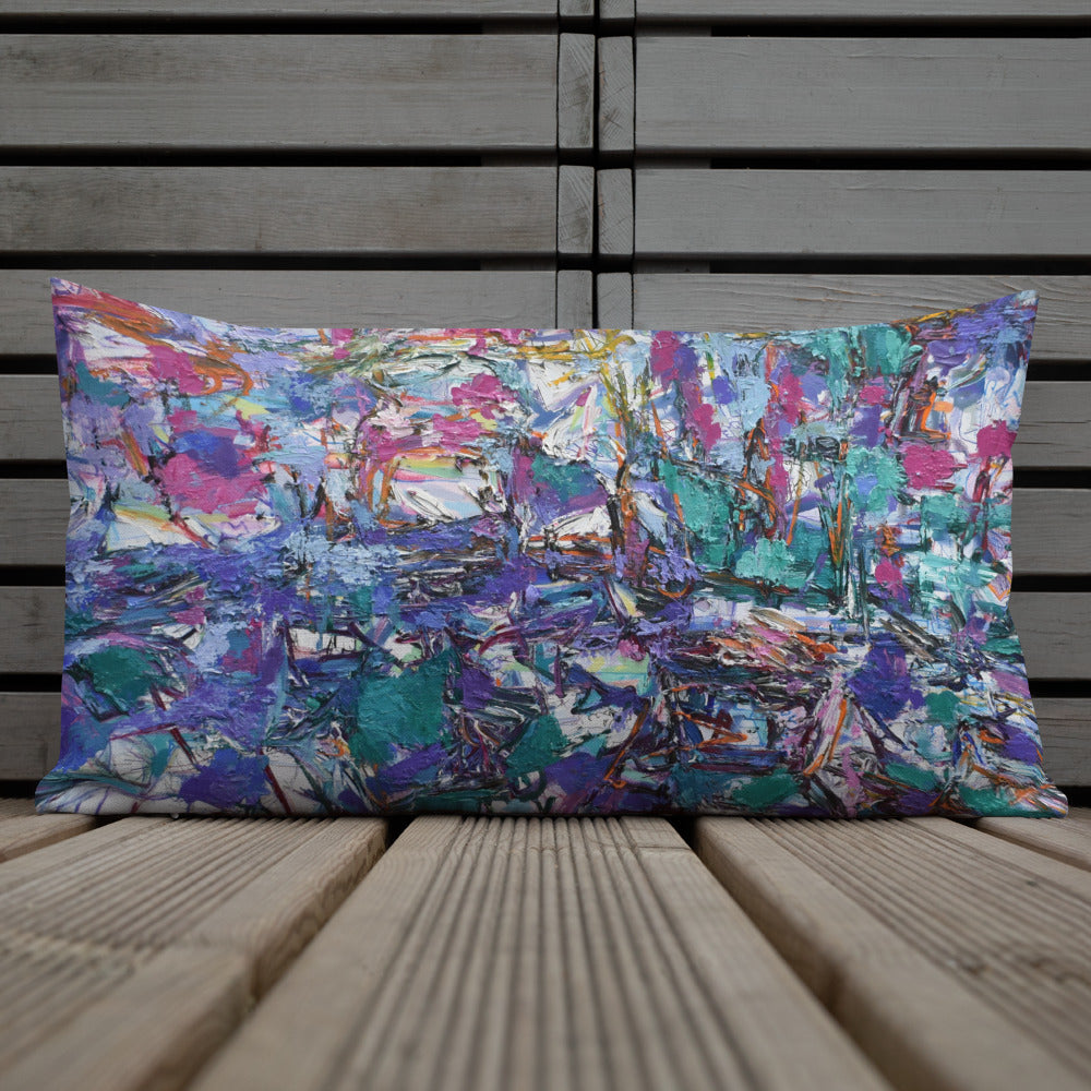 Premium Pillow: Abstraction in Purple