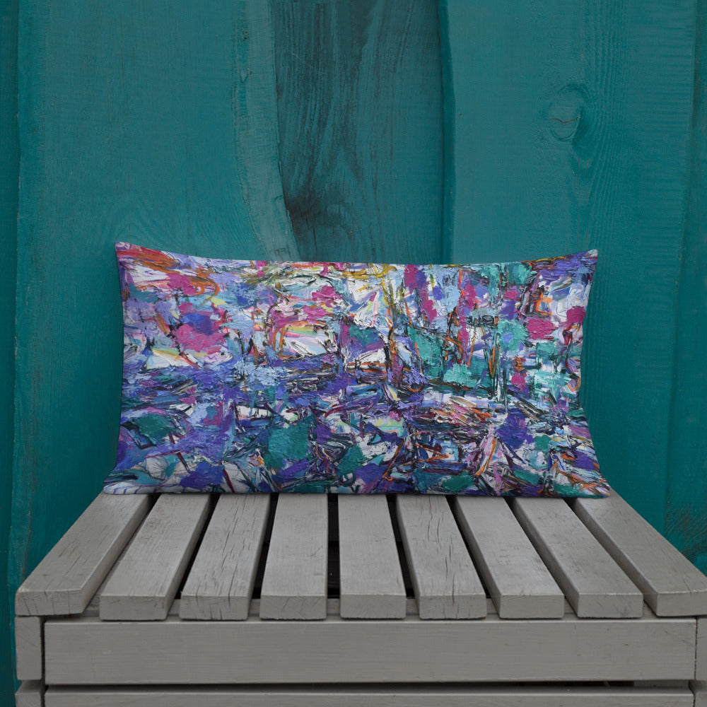 Premium Pillow: Abstraction in Purple