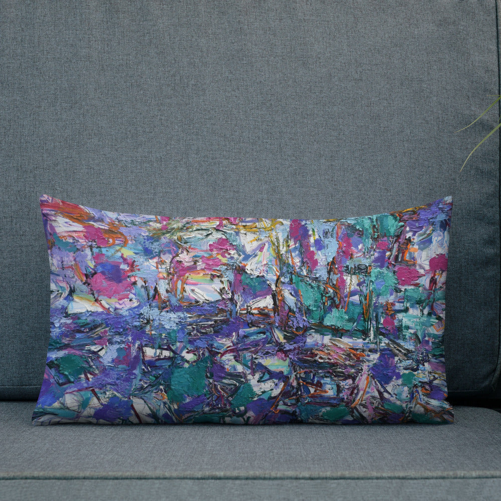 Premium Pillow: Abstraction in Purple