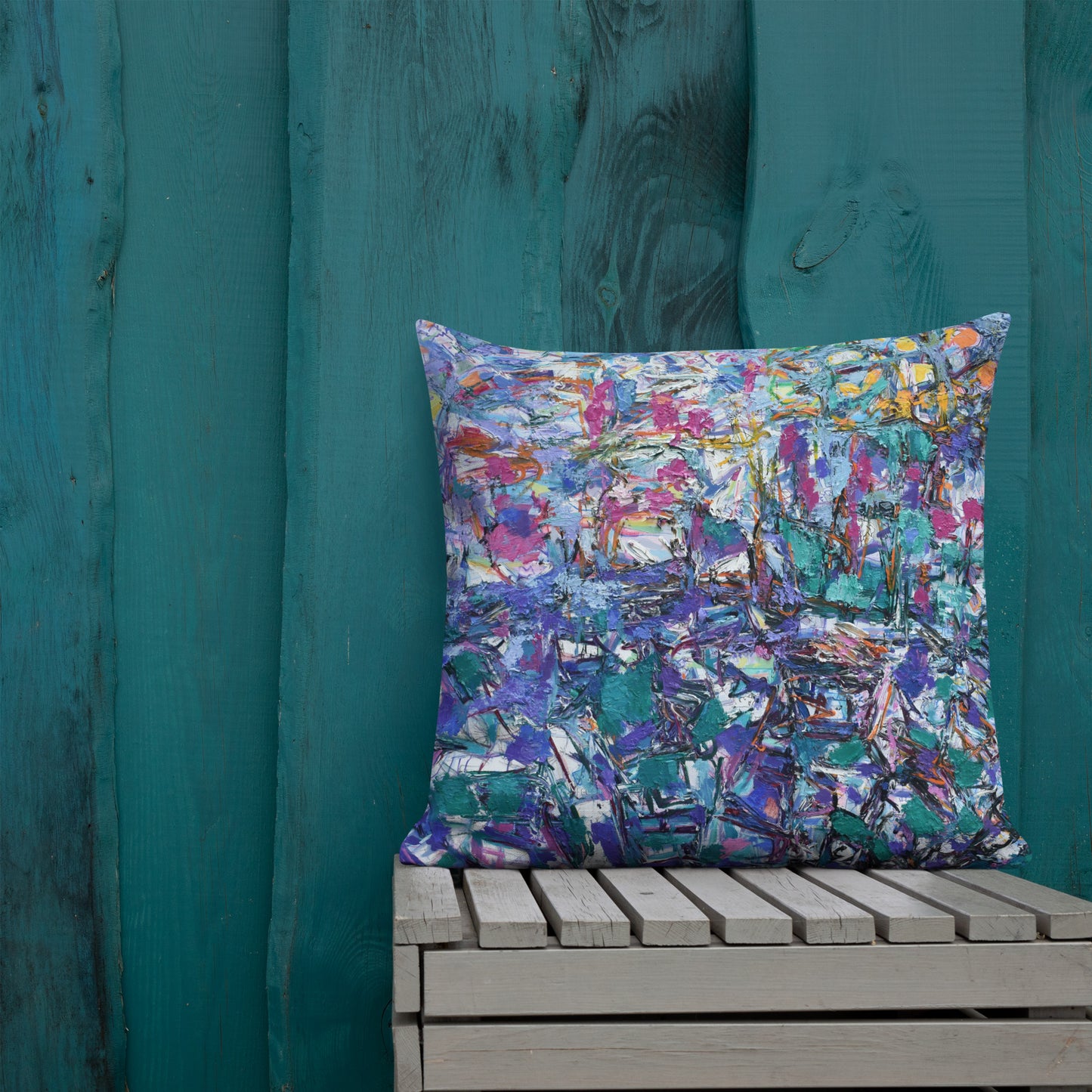 Premium Pillow: Abstraction in Purple