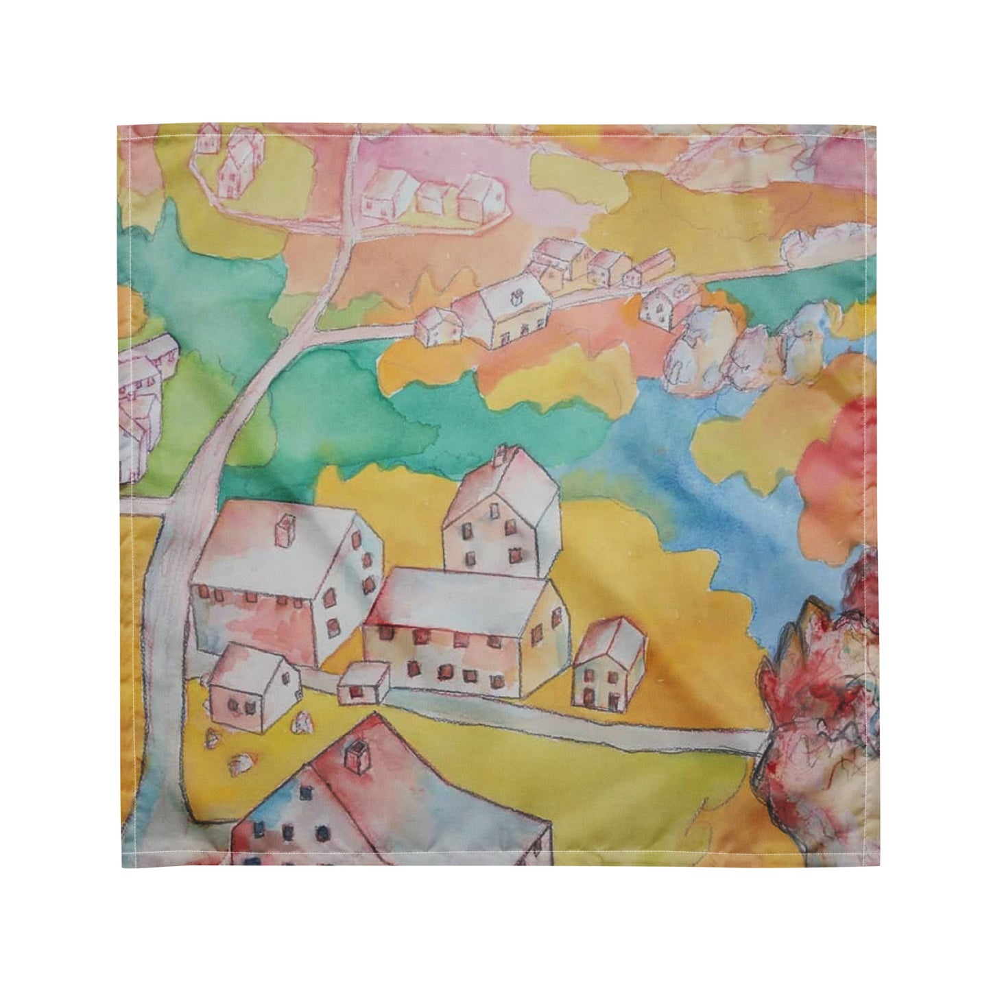 Townscape: Premium Original Art Scarf