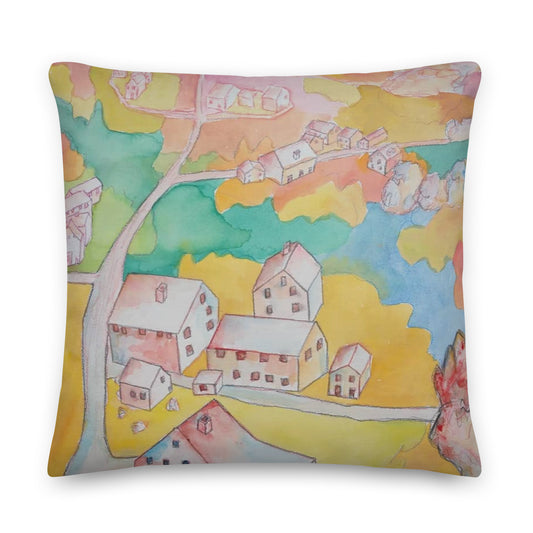 Townscape: Premium Original Art Pillowcase