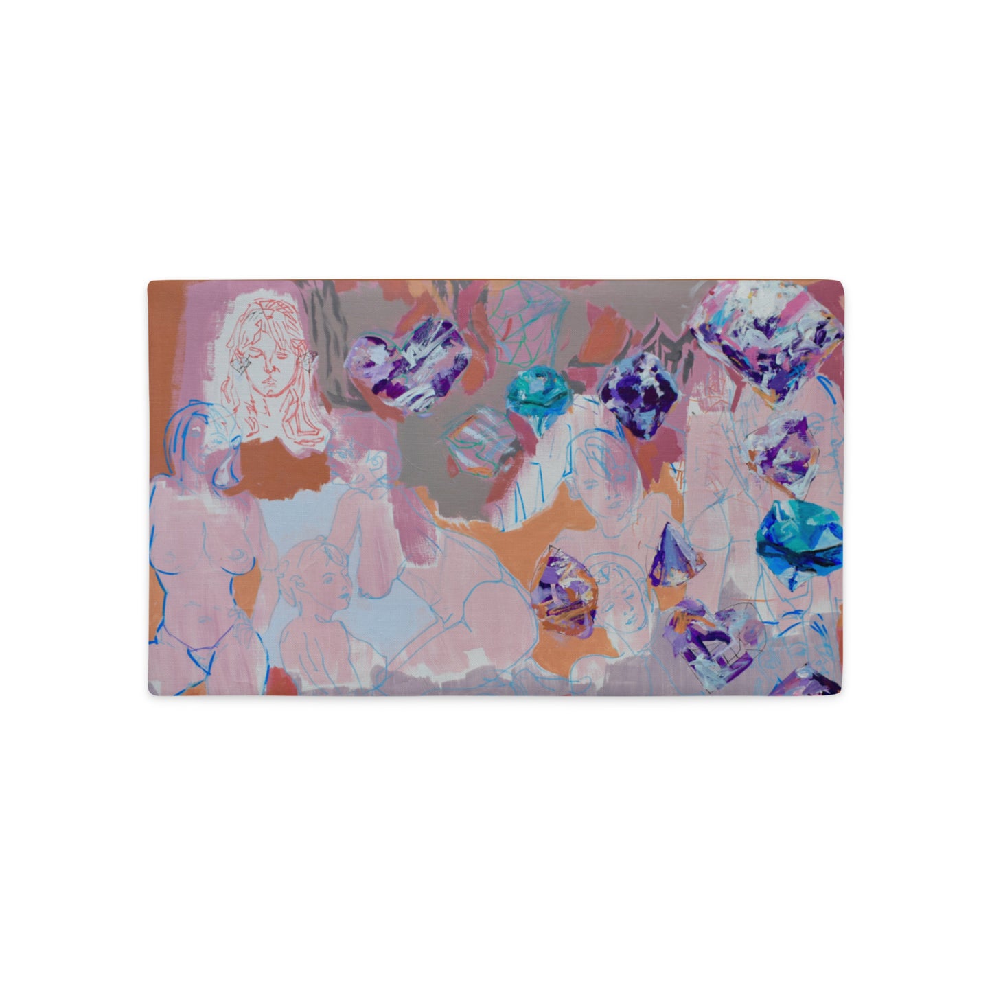 Diamond Dice: Premium Original Art Pillow Case