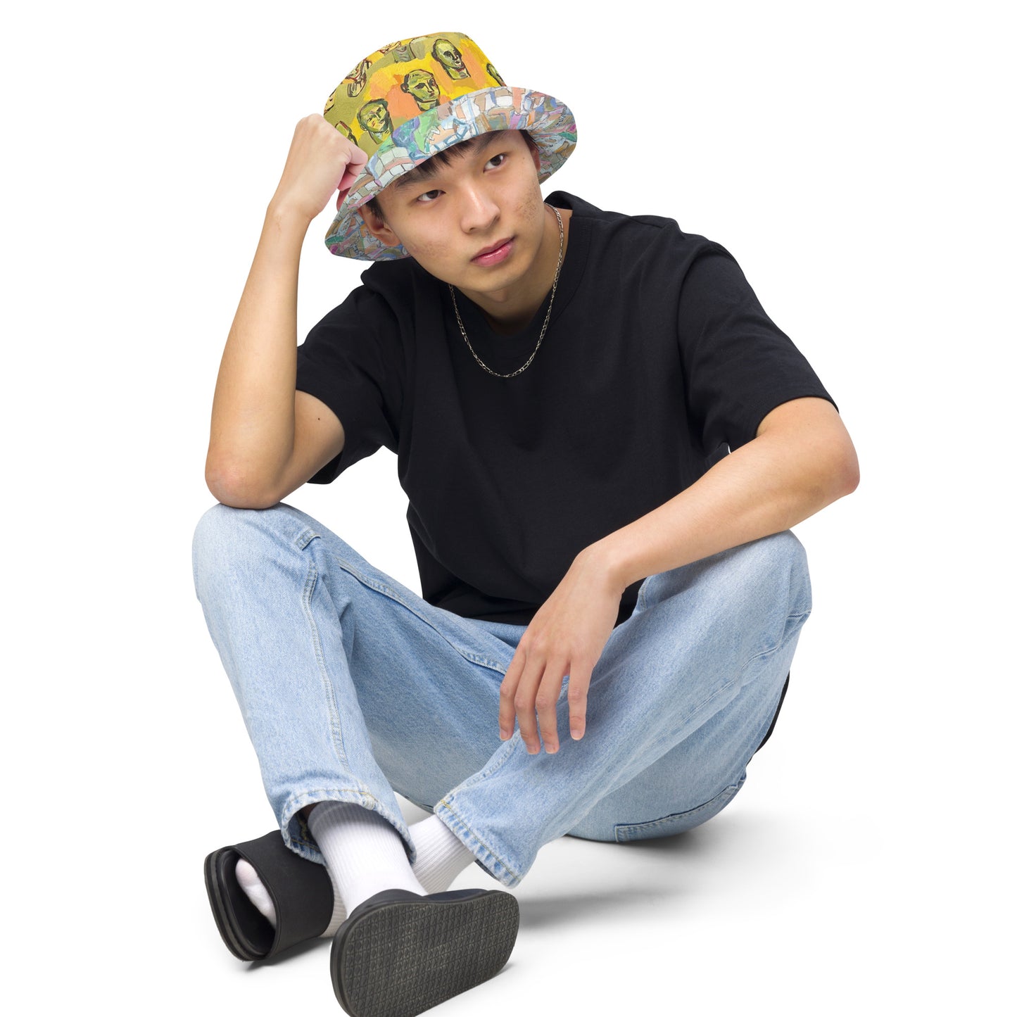 No In No Out/Urban Landscape: Reversible bucket hat