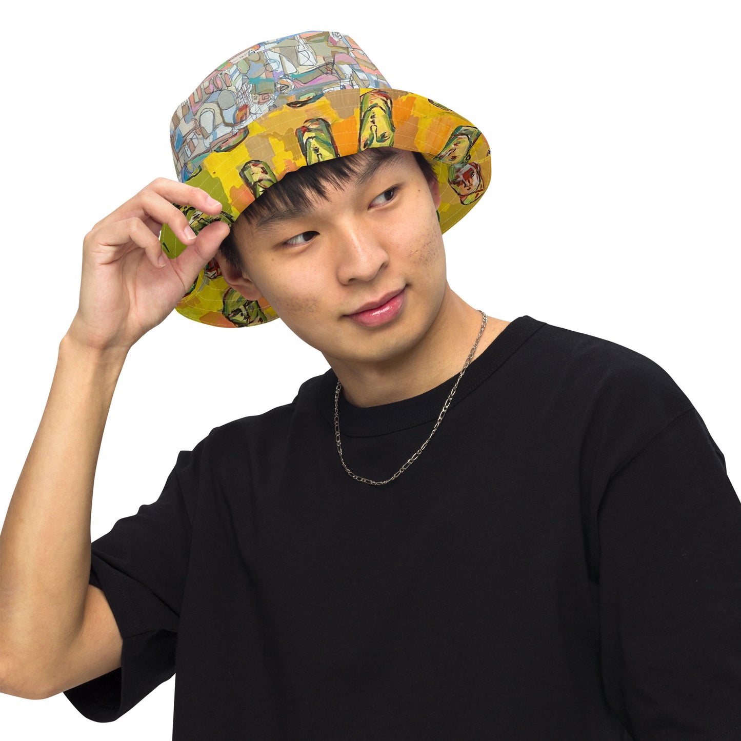 No In No Out/Urban Landscape: Reversible bucket hat