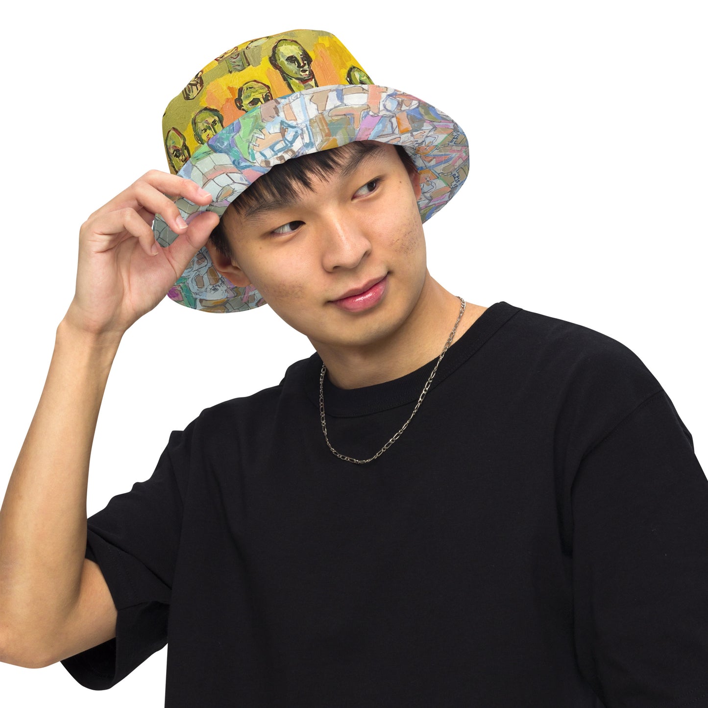 No In No Out/Urban Landscape: Reversible bucket hat