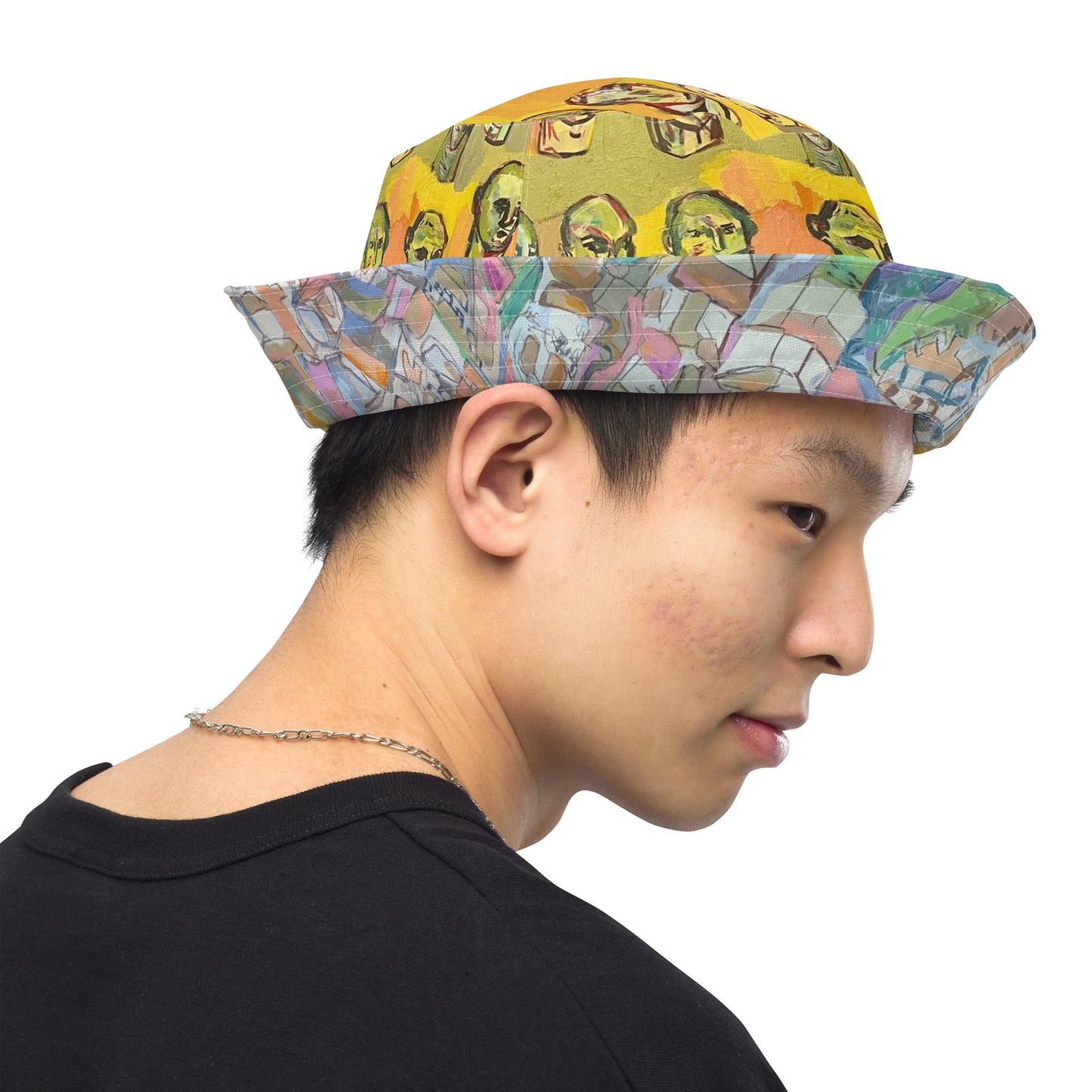 No In No Out/Urban Landscape: Reversible bucket hat