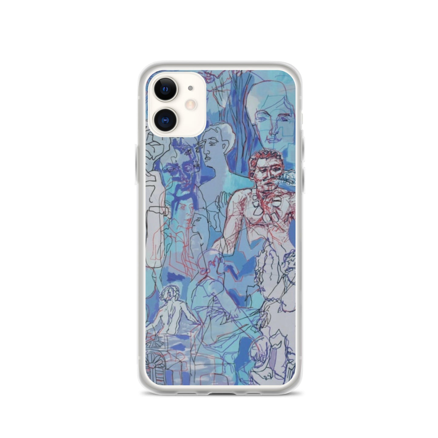 Blue Jungle: Original Art iPhone Case
