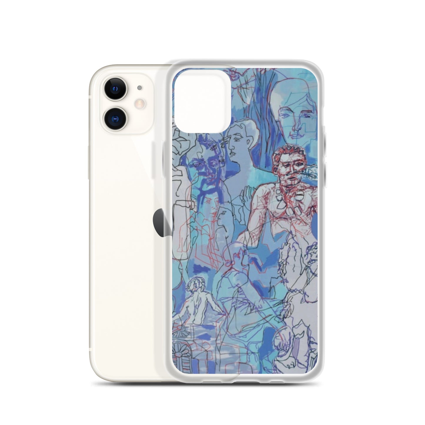 Blue Jungle: Original Art iPhone Case