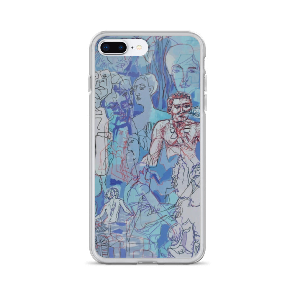 Blue Jungle: Original Art iPhone Case