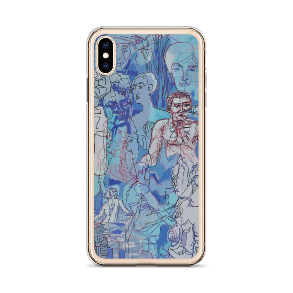 Blue Jungle: Original Art iPhone Case