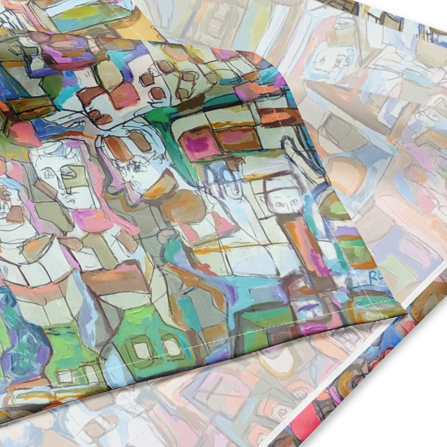 Urban Landscape: Premium Original Art Scarf