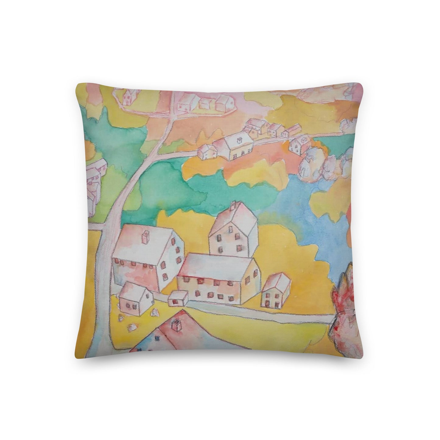 Townscape: Premium Original Art Pillowcase