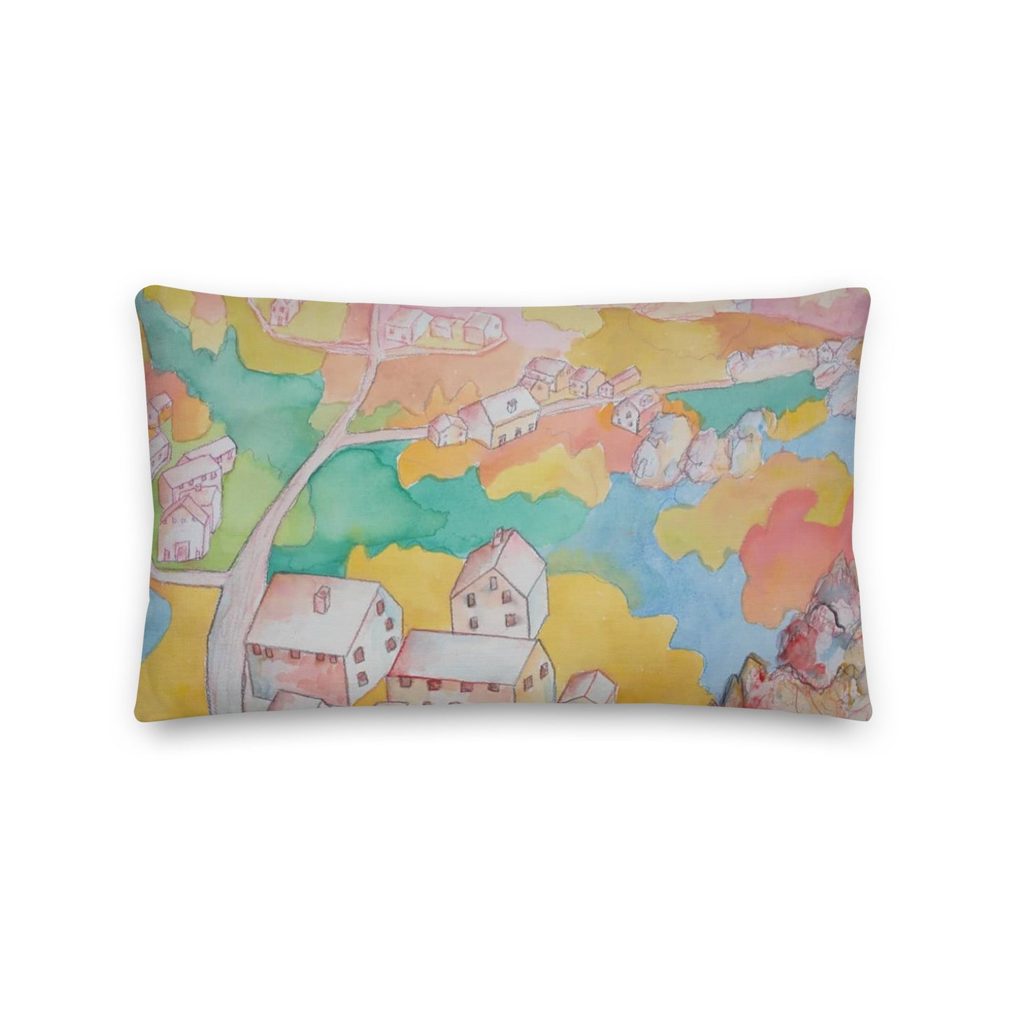 Townscape: Premium Original Art Pillowcase