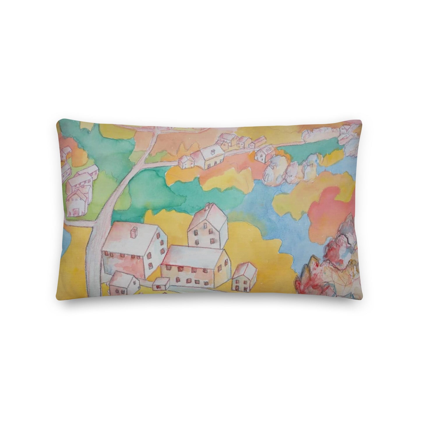 Townscape: Premium Original Art Pillowcase