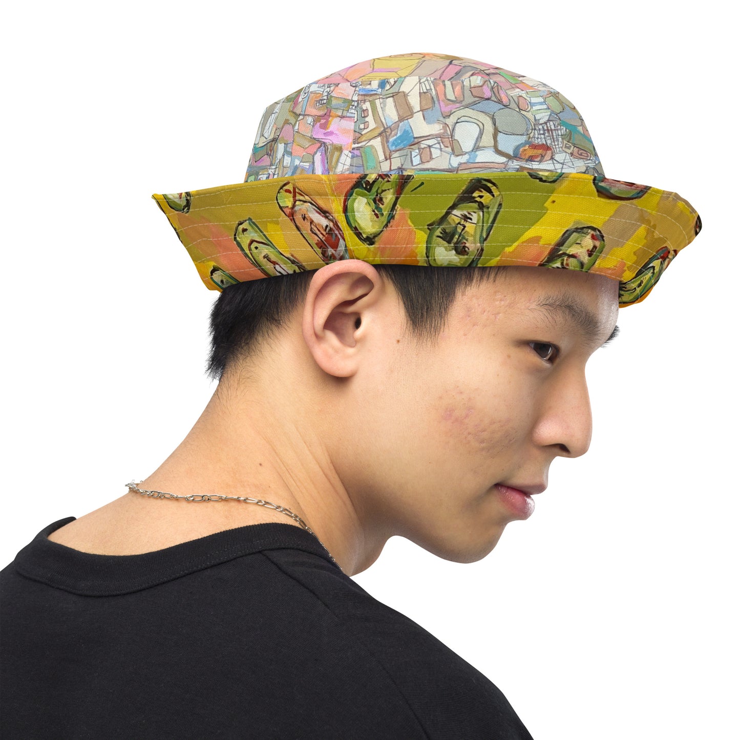 No In No Out/Urban Landscape: Reversible bucket hat