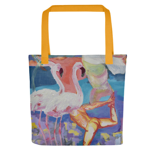Summer Flamingos: Original Art Tote Bag