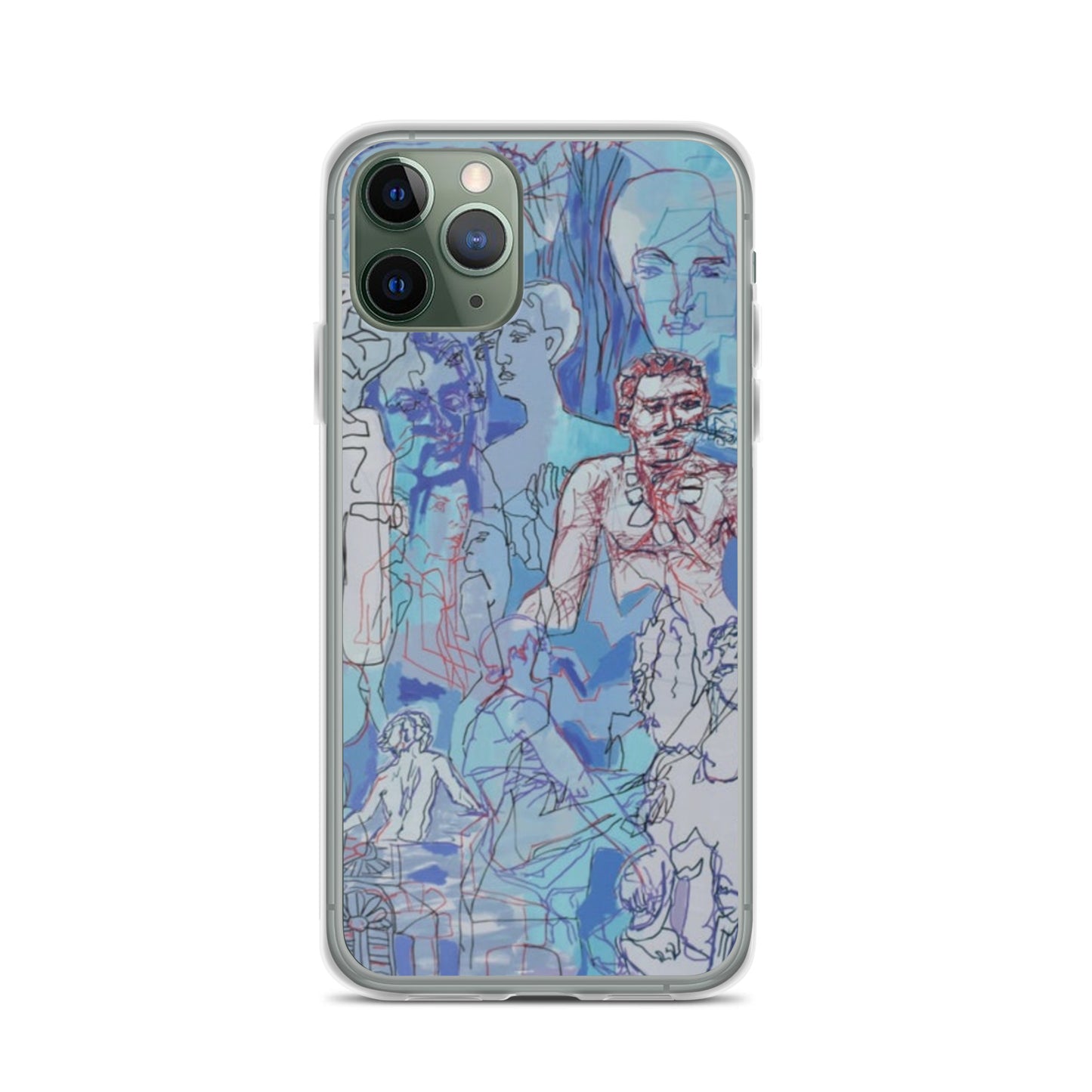Blue Jungle: Original Art iPhone Case