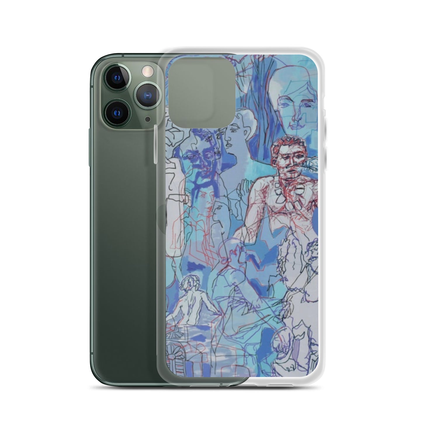 Blue Jungle: Original Art iPhone Case